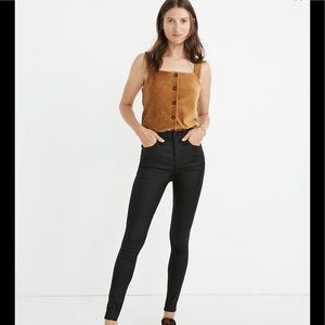 Madewell Black Coated Skinny Jeans